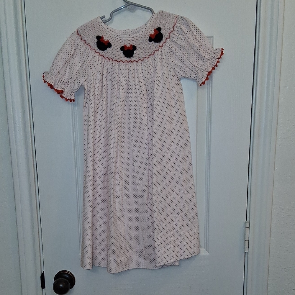 Banana Split KidsGirls' Polka Dot Dress with Minnie Embroidered Details
